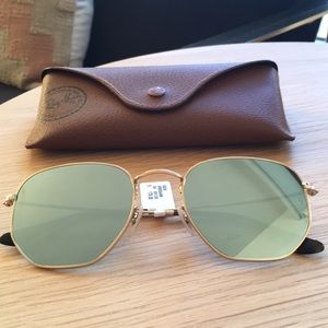 Ray-Ban Unisex Icons Mirrored Hexagonal Sunglasses